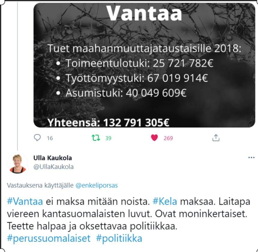 vantaa maahanmuutto toimeentulotuki kela 