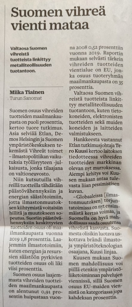 vihervasemmisto teollisuus paperiteollisuus