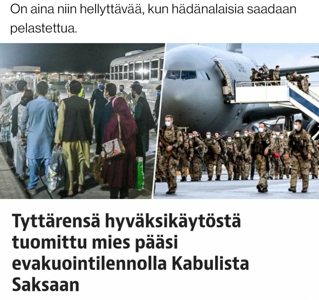 afganistan hyväksikäyttö lento