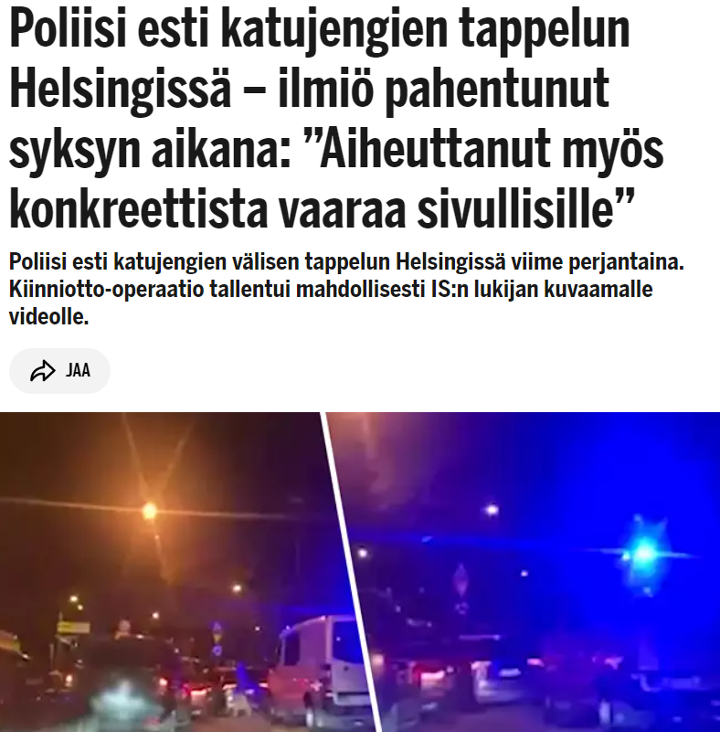 helsinki ulkomaalaisten nuorten jengit